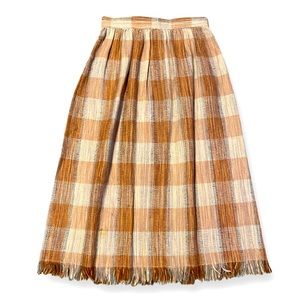 Vintage Tweed Midi Skirt - XS